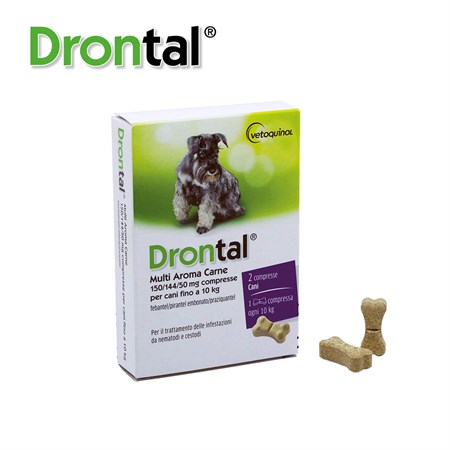 drontal multi aroma carne 102 compresse per cani fino a 10 kg