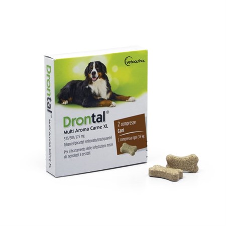 drontal multi aroma carne 2 compresse per cani xl