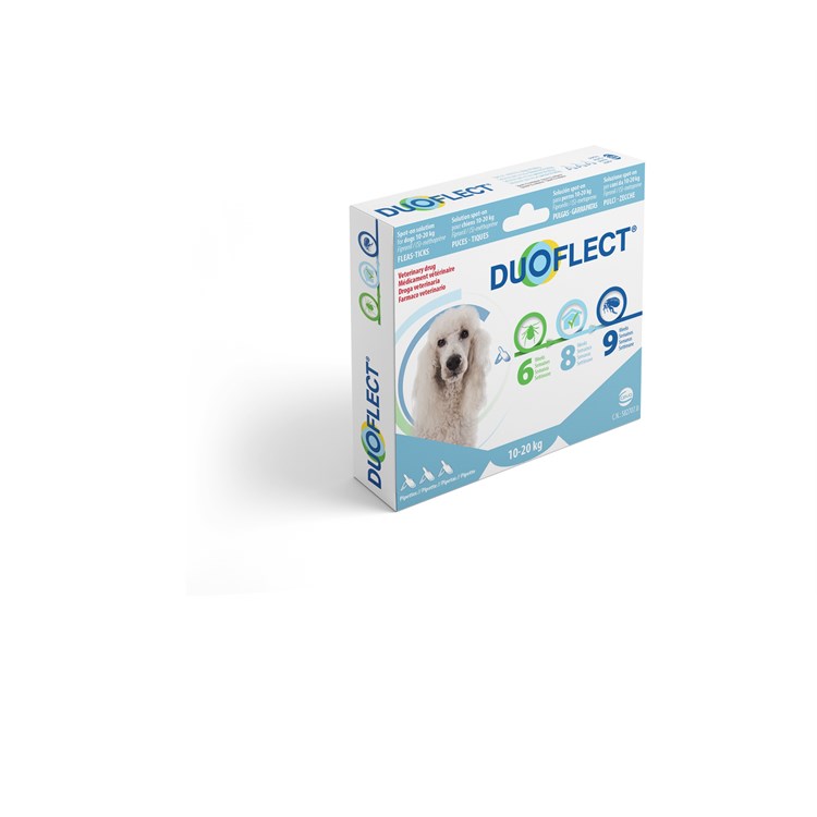 Duoflect cani 10-20 kg spot on 3 pipette Antiparassitario