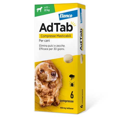 elanco adtab per cani da 11 a 22 kg 6 compresse 450 mg