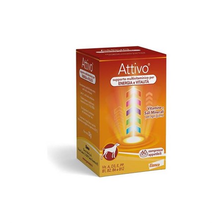 elanco attivo tabs 60 compresse integratori di vitamine per cani ex bayer