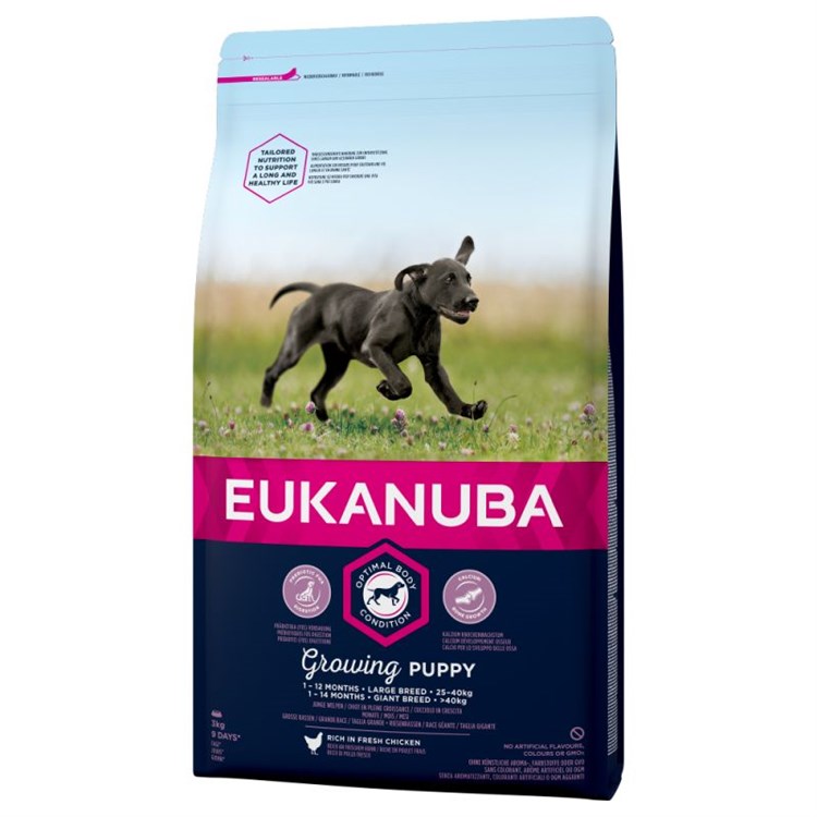 Eukanuba Growind Puppy Large Breed Pollo 12 kg (ex formato 15 kg)