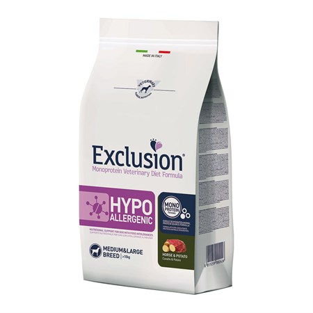 exclusion diet hypoallergenic cavallo e patate 2 kg per cane