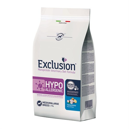 exclusion diet hypoallergenic fish potato 2 kg pesce e patate per cane