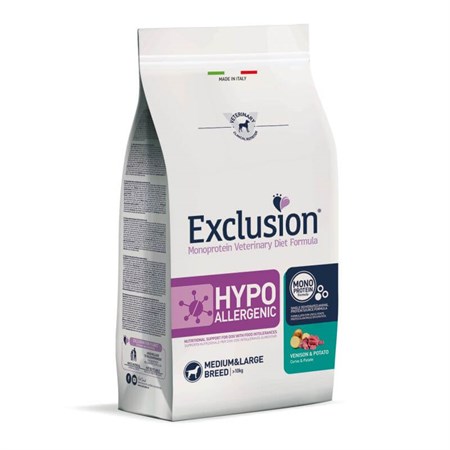 exclusion diet hypoallergenic venison potato 12 kg cervo e patate per cane