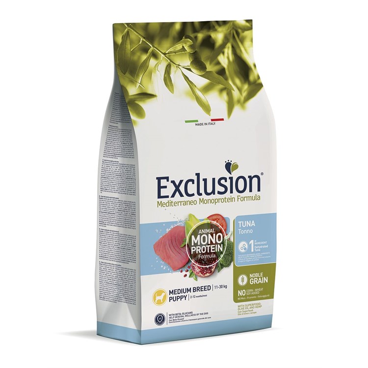 Exclusion Mediterraneo Puppy Medium Breed Tonno 3 kg
