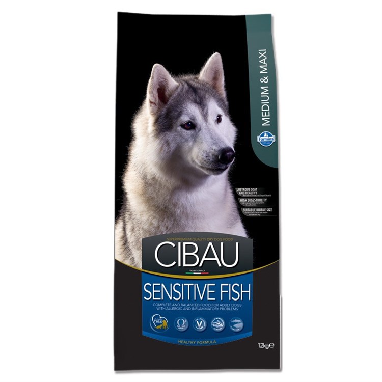 Farmina Cibau Sensitive Medium Maxi Pesce 12 kg Fish DANNEGGIATO