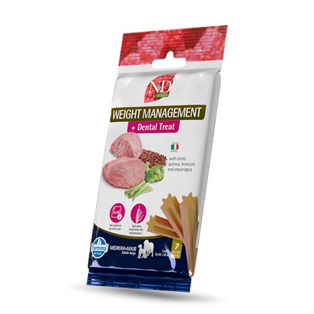 farmina dog quinoa dental treat weight management medium maxi 110 gr snack per cani