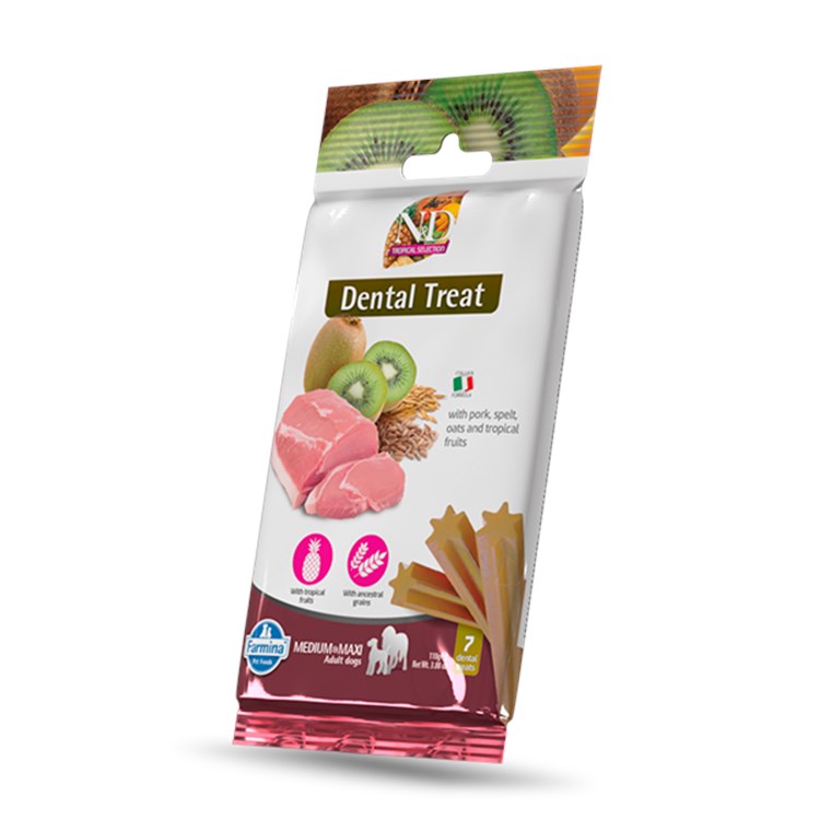 Farmina Dog Tropical Dental Treat Maiale Medium Maxi 110 gr Snack Per Cani