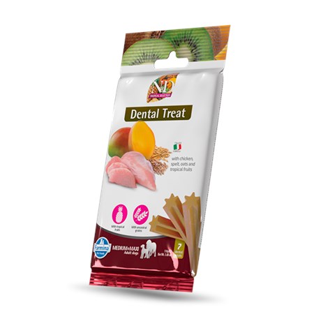 farmina dog tropical dental treat pollo medium maxi 110 gr snack per cani
