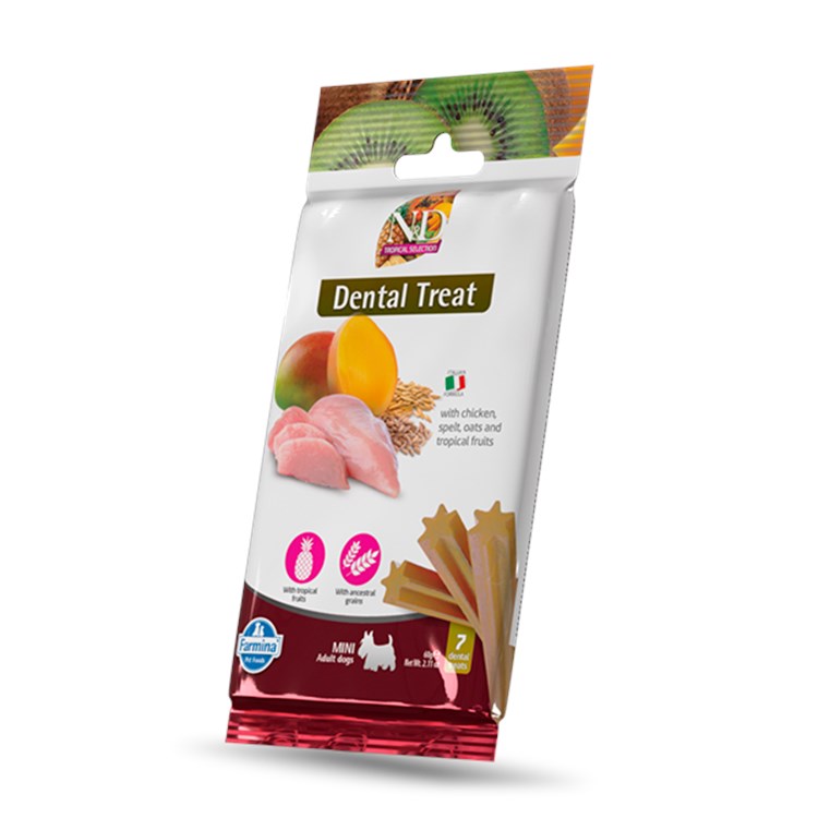 Farmina Dog Tropical Dental Treat Pollo Mini 60 gr Snack Per Cani