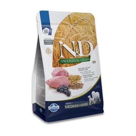Farmina N/D Ancestral Low Grain Medium Maxi Adult Agnello e Mirtilli 2,5 kg Per Cani in Cani