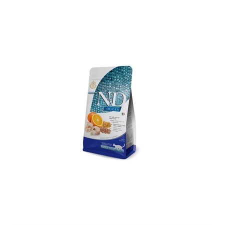 farmina n d ancestral low grain ocean adult merluzzo farro avena e arancia 5 kg per gatti