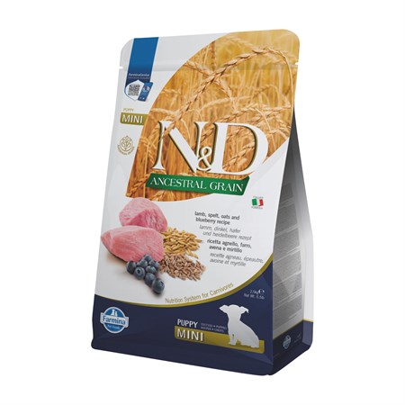 farmina n d ancestral low grain puppy mini agnello e mirtillo 2 5 kg