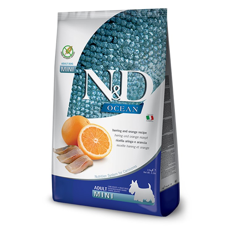 Farmina N/D Grain Free Adult Mini Aringa e Arancia 2,5 kg
