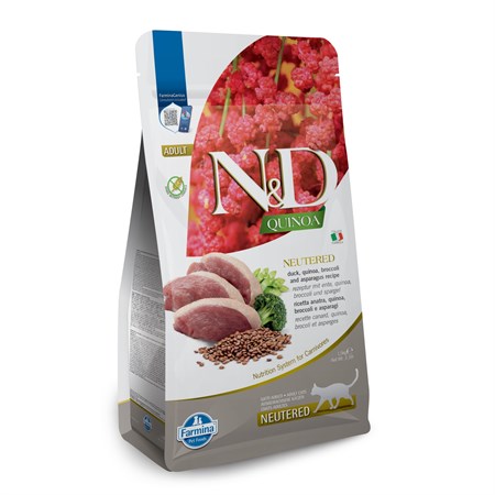 farmina n d grain free quinoa adult neutered anatra 1 5 kg per gatto