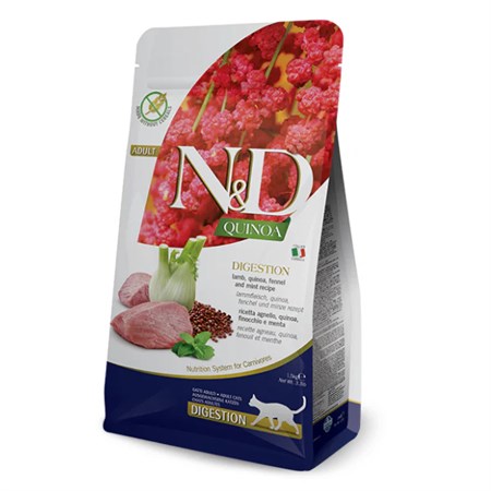 farmina n d grain free quinoa digestion agnello 1 5 kg per gatto