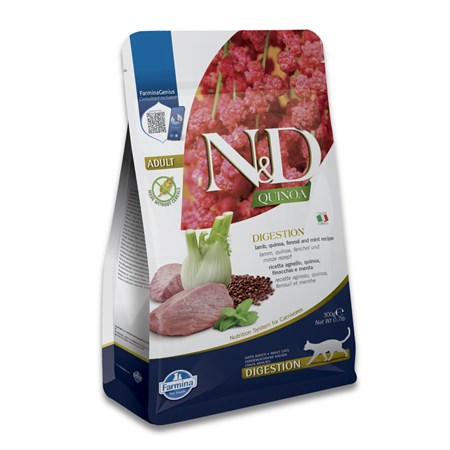 farmina n d grain free quinoa digestion agnello 300 gr per gatto