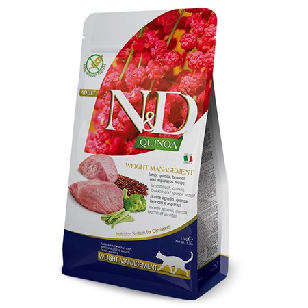 farmina n d grain free quinoa weight management agnello 1 5 kg per gatto