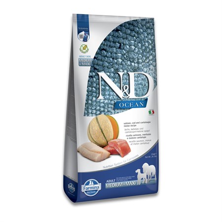 farmina n d ocean giant adult salmone merluzzo e melone cantalupo 12 kg novita