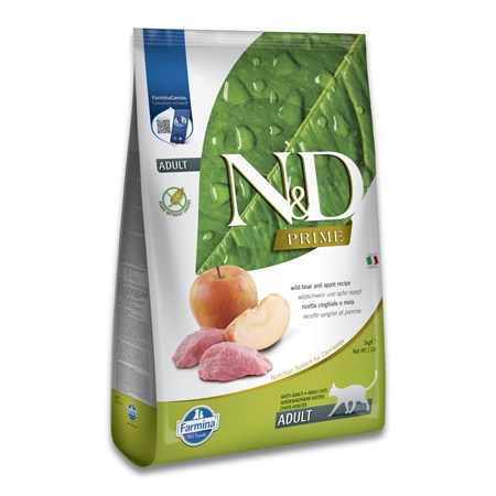 farmina n d prime grain free adult cinghiale e mela 5 kg per gatti