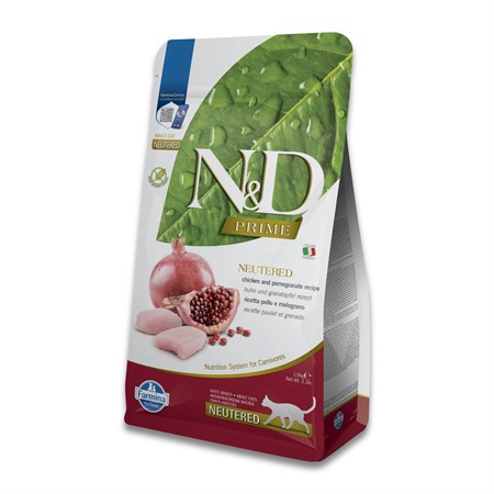 farmina n d prime grain free neutered pollo e melograno 1 5 kg per gatti sterilizzati