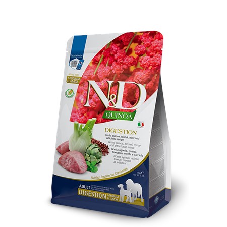 farmina n d quinoa grain free adult all breed digestion agnello 7 kg