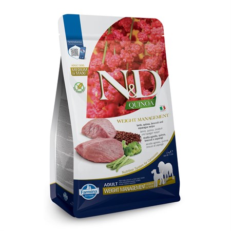 farmina n d quinoa grain free adult all breed weight management agnello 2 5 kg