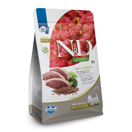 farmina n d quinoa grain free adult mini neutered anatra 2 5 kg per cani