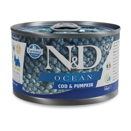 farmina n d umido ocean dog adult merluzzo e zucca 140 gr