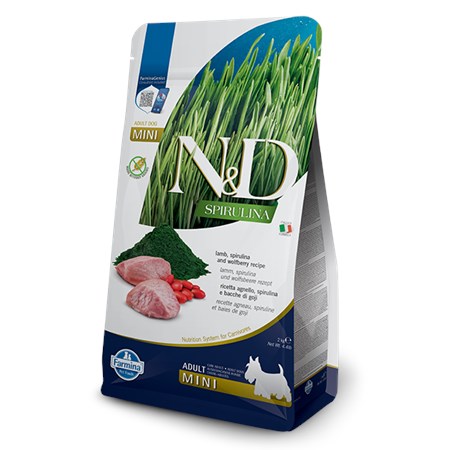 farmina nd agnello spirulina adult mini 2 kg alimento cani