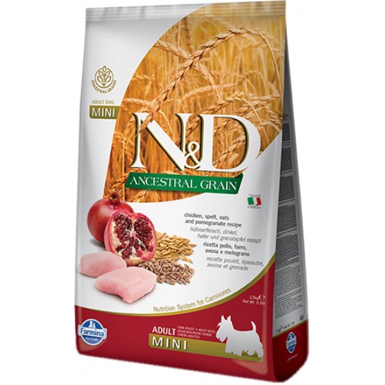 Farmina N/D Ancestral Low Grain Adult Mini Pollo e Melograno 800 gr Per Cani