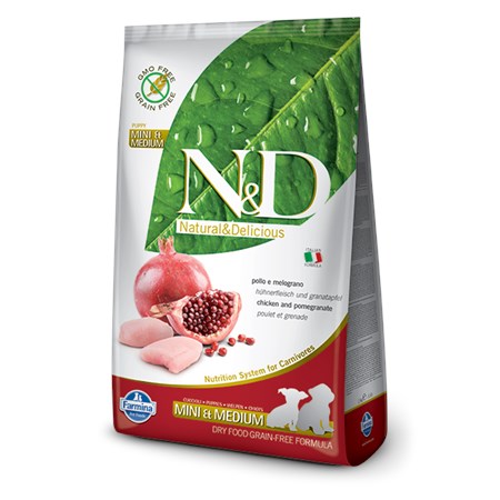 farmina n d prime grain free puppy mini pollo e melograno 2 5 kg