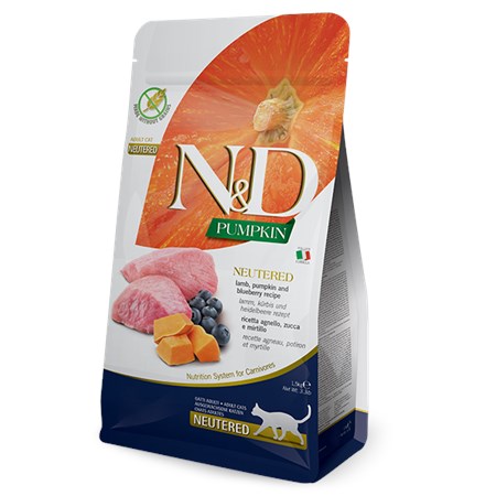 farmina n d pumpkin adult neutered agnello zucca grain free 1 5 kg per gatti novita