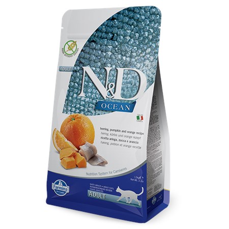Farmina N/d Pumpkin Grain Free Ocean Adult Aringa Zucca e Arancia 300 gr Per Gatti in Gatti