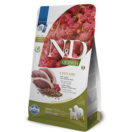 farmina nd quinoa grain free medium maxi urinary 7 kg crocchette per cani