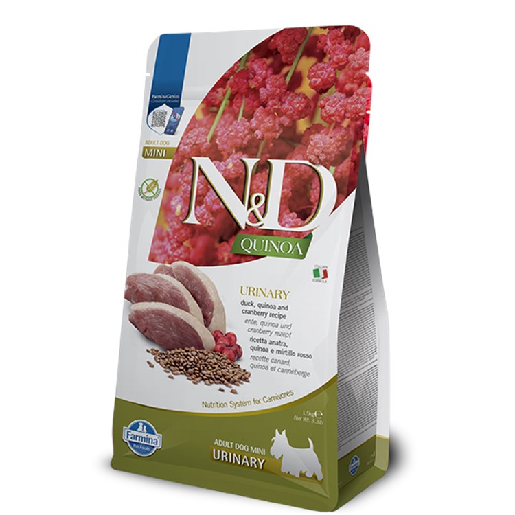 Farmina ND Quinoa Grain Free Mini Urinary 1,5 kg Crocchette Per Cani