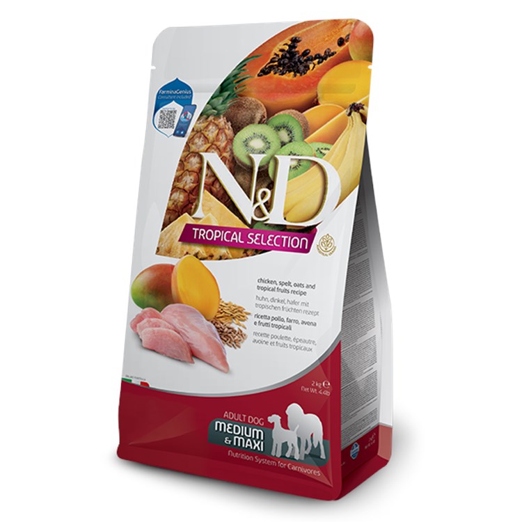 Farmina ND Tropical Fruits Adult Medium Maxi Pollo 2 kg Cibo Per Cani