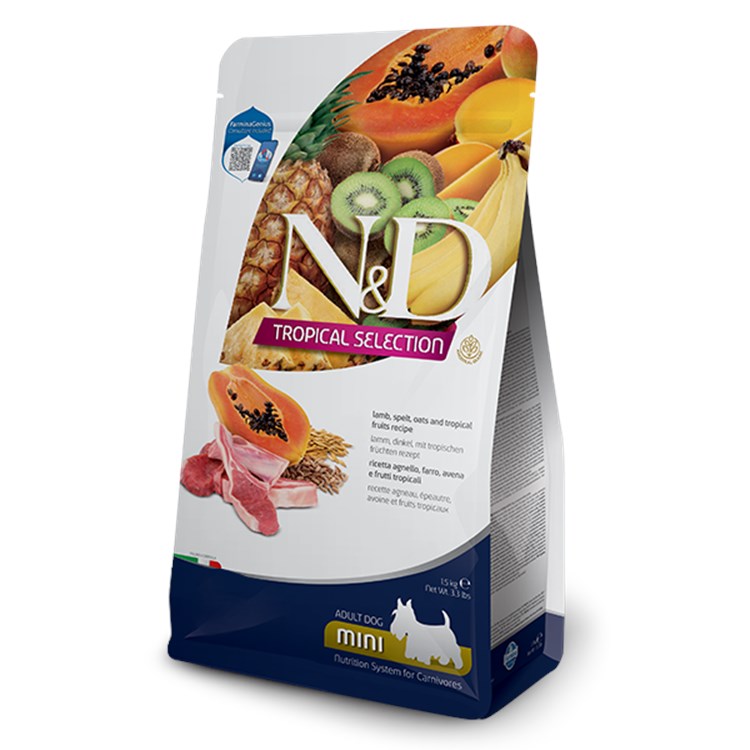 Farmina ND Tropical Fruits Adult Mini Agnello 1,5 Kg Cibo Per Cani