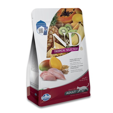 farmina nd tropical fruits adult pollo 300 gr cibo per gatti