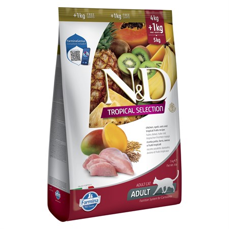 farmina nd tropical fruits adult pollo 5 kg cibo per gatti