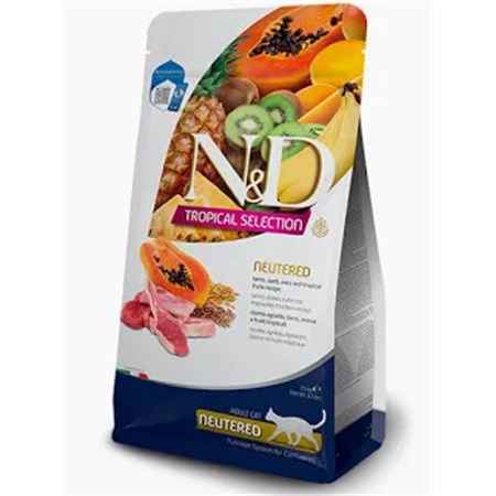 farmina nd tropical fruits neutered agnello 10 kg cibo per gatti sterilizzati