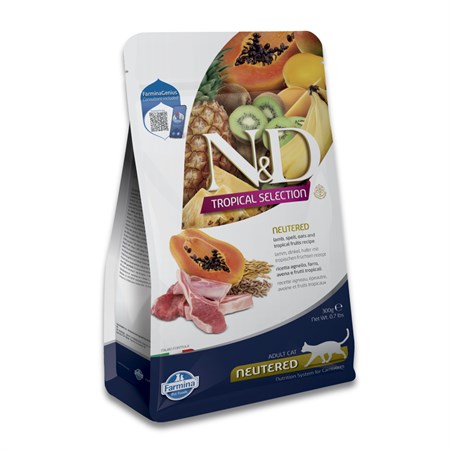 farmina nd tropical fruits neutered agnello 300 gr cibo per gatti sterilizzati