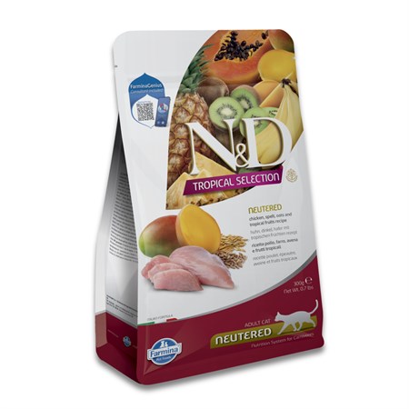 farmina nd tropical fruits neutered pollo 300 gr cibo per gatti sterilizzati