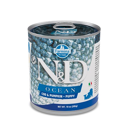 farmina n d umido ocean dog puppy merluzzo e zucca 285 gr