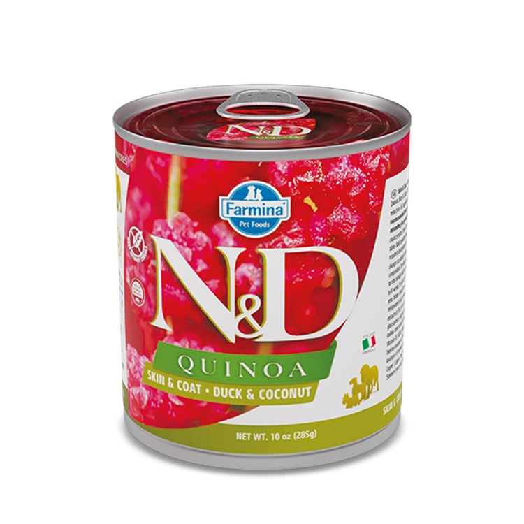 Farmina N/D Umido Quinoa Dog Adult Skin Coat Anatra e Cocco 285 Gr