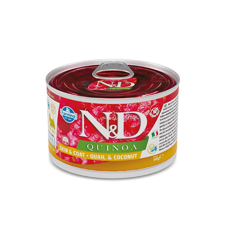 Farmina N/D Umido Quinoa Dog Adult Skin Coat Quaglia e Cocco 140 Gr