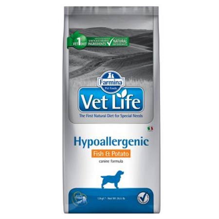 farmina vet life hypoallergenic fish potato 2 kg per cani