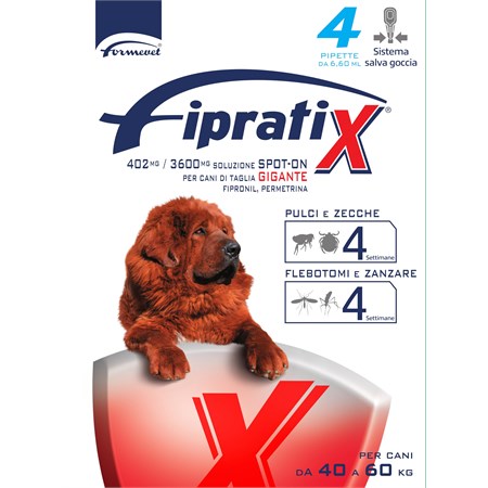 fipratix spot on gigante da 40 a 60 kg fiprotix