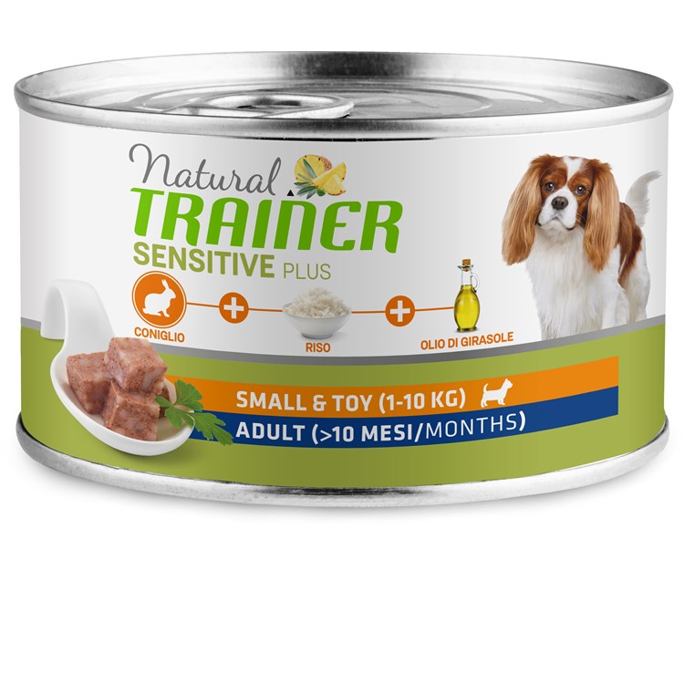 Natural Trainer Sensitive No Gluten Mini Adult Coniglio 150 gr Umido Cane